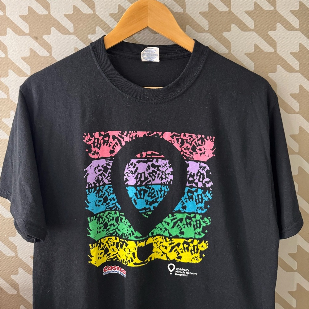 Colorful Graphic Black Short Sleeve Tee